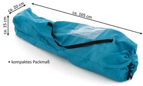 Scaun de camping+suport pentru picioare detașabil,albastru