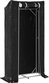 vidaXL Suport pentru lemne de foc cu capac de ploaie Oțel galvanizat