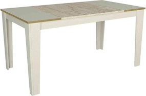 Masa VEYRON, crem/bej cu efect de marmura, PAL melaminat, 145x85x76 cm