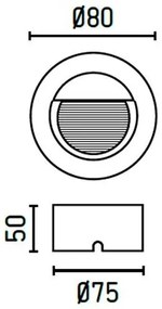 Corp iluminat subacvatic, incastrabil LED IP68 Edel 70455