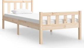 vidaXL Cadru de pat mic single, 75x190 cm, lemn masiv