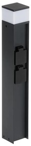 Lampă de exterior cu 2 prize Kanlux 38765 DASTEN 1xG9/11W/230V 50 cm IP44 negru