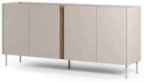 Comodă crem/în culoare naturală cu aspect de lemn de stejar 180x82x40 cm Lucile – Marckeric