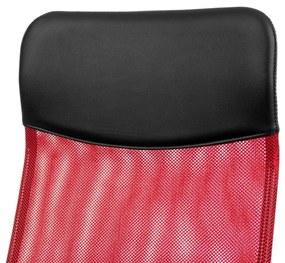 Scaun rotativ Lincoln negru-roșu