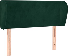 vidaXL Tăblie de pat cu aripioare verde închis 93x23x78/88 cm catifea
