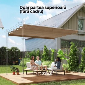 Outsunny Tettuccio di Ricambio per Gazebo 3x3 m con 10 Fori di Drenaggio Grigio | Aosom Romania