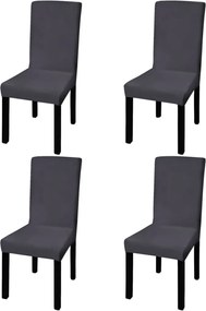 vidaXL Huse de scaun elastice drepte, 4 buc., antracit