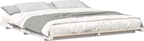 vidaXL Cadru de pat de podea Alb 180 x 210 cm Lemn masiv de pin