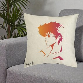 Perna Decorativa Cowboy Bebop Spike Silueta Gradient, 40x40 cm, Ecru, Husa Detasabila, Perna Inclusa, BEKZ®