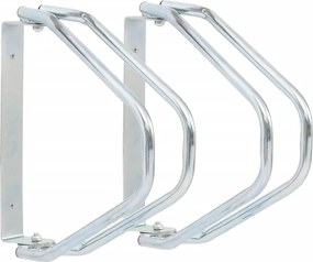 vidaXL Suport biciclete montat pe perete, 2 buc., oțel galvanizat