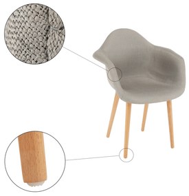 Fotoliu de design, gri/fag, KADIR NEW TIP 4
