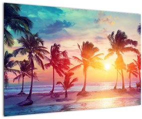 Tablou - Apus de soare tropical (90x60 cm)