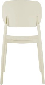 Scaun de dining crem din plastic Cheer – Leitmotiv