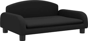 vidaXL Pat de câini, negru, 70x45x30 cm, textil