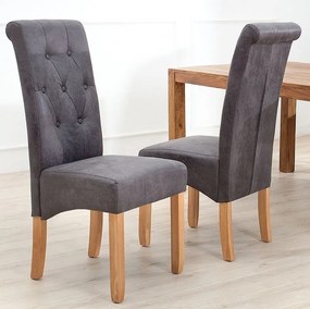 Set de 2 scaune design clasic Valentino vintage gri A-37293 VC