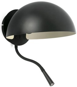 Aplica de perete metal cu reader LED DOMINICA negru