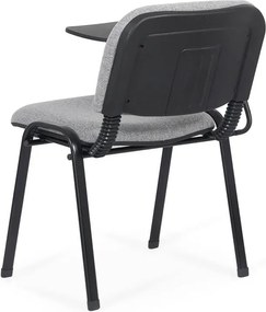 Scaun conferință gri HRC 606 cu măsuță rabatabilă și cadru metalic