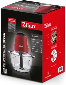 Mini tocator electric ZILAN ZLN5619 - 200W, vas sticla 1L, rosu