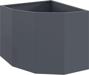 vidaXL Ghiveci de colț Antracit 60 x 60 x 50 cm Oțel