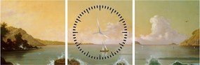 Tablou - Martin Johnson Heade, Rio de Janeiro Bay, reproducere (cu ceas) (90x30 cm)