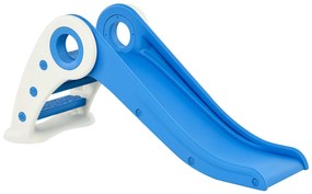 HOMCOM Toboggan Copil Pliabil 3 pana la 6 Ani Utilizare interior exterior dim. 120L x 50l x 56H cm HDPE Albastru | Aosom Romania