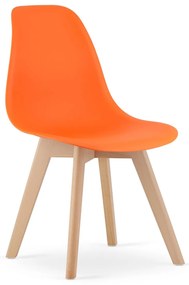 Scaun portocaliu KITO cu picioare din fag