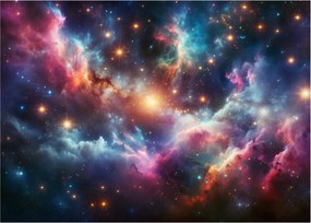 Tablou pe sticlă - Univers întunecat (70x50 cm)