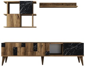 Mobilier living Madryt (Nuc + Negru). 1072502