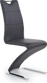 Scaun K291, negru/crom, piele ecologica/metal, 45X63X101 CM