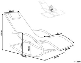 Șezlong pentru grădină Carro (albastru). 1011569