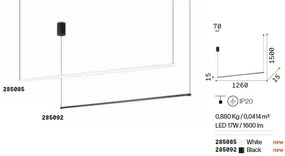 Aplica de perete LED moderna design liniar ESSENCE AP 11W BIANCO