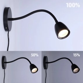 Veioză LED dimabilă Solight WO54-B LED/4W/230V negru