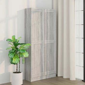 vidaXL Bibliotecă, gri sonoma, 82,5x30,5x185,5 cm, lemn prelucrat