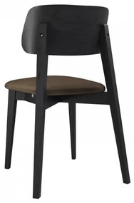 Scaun sufragerie KD 63 C (Negru + maro) . 1103437