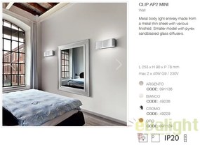 Aplica de perete CLIP AP2 MINI ARGENTO 091136