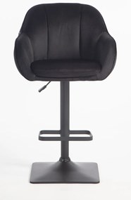 HR2055KW Scaun Neagră din Catifea cu Bază Neagră