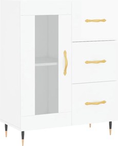 vidaXL Servantă, alb extralucios, 69,5x34x90 cm, lemn compozit