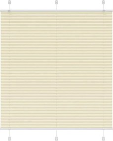 vidaXL Jaluzea plisată Crem 120x100 cm Lățime țesătură 119,4 cm