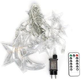 Aigostar - Ghirlandă LED de exterior pentru Crăciun, 120 LED/6W/230V, 8 funcții, 3 x 0,6 m, IP44, alb caldDO