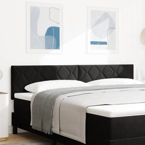 vidaXL Cap de pat LED Diamante Negru 180 cm