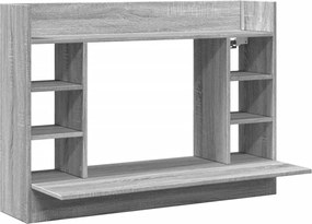 vidaXL Birou montat pe perete sonoma gri 105x48x75cm lemn prelucrat