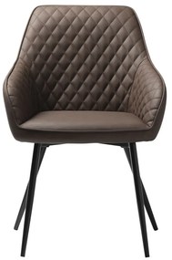 Scaun de dining maro din imitație de piele Milton – Unique Furniture