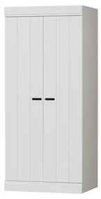 Șifonier alb din lemn de pin 77x175 cm Connect – WOOOD