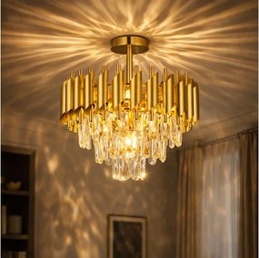 Brilagi - Lustră aplicată ECLIPSE 5xE14/10W/230V, Ø 38 cm, auriu