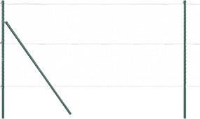 vidaXL Stâlp de gard. 52 pcs Verde 3,2 x 3,2 x 210 cm