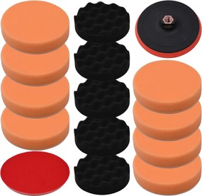 vidaXL Set bureți de lustruire, 14 piese, 150 mm