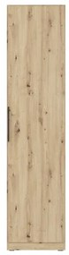 Dulap pentru haine MARO, 51 x 213 cm, finisaj stejar Artisan