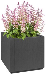 vidaXL Jardiniere gri închis, 36 x 36 x 35 cm, din PP