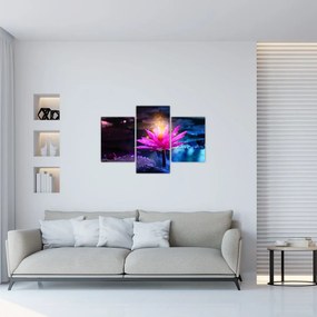 Tablou cu lotus pe apă (90x60 cm)