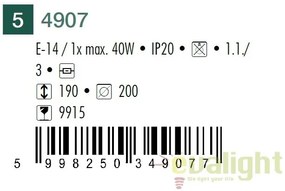 Veioza / Lampa de masa cu design modern, Ariel 4907 RX